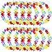 10 pezzi hawaiani Leis tropicali fiori increspati Aloha Garland floreale Luau addio al nubilato Hula Party Multicolor Hawaii Beach Collane Decorazione Festa di Compleanno Bomboniere Costumi