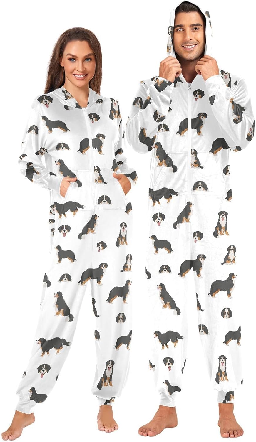 Ollabaky Adult Pajamas for Men Women Costume One-Piece Sleepwear Jumpsuit