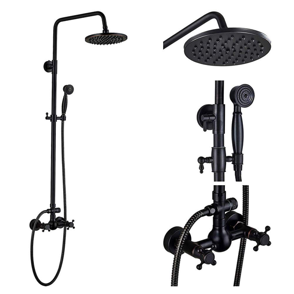 Douche de salle de bain bronze noir pour rénovation moderne avec mitigeur de douche