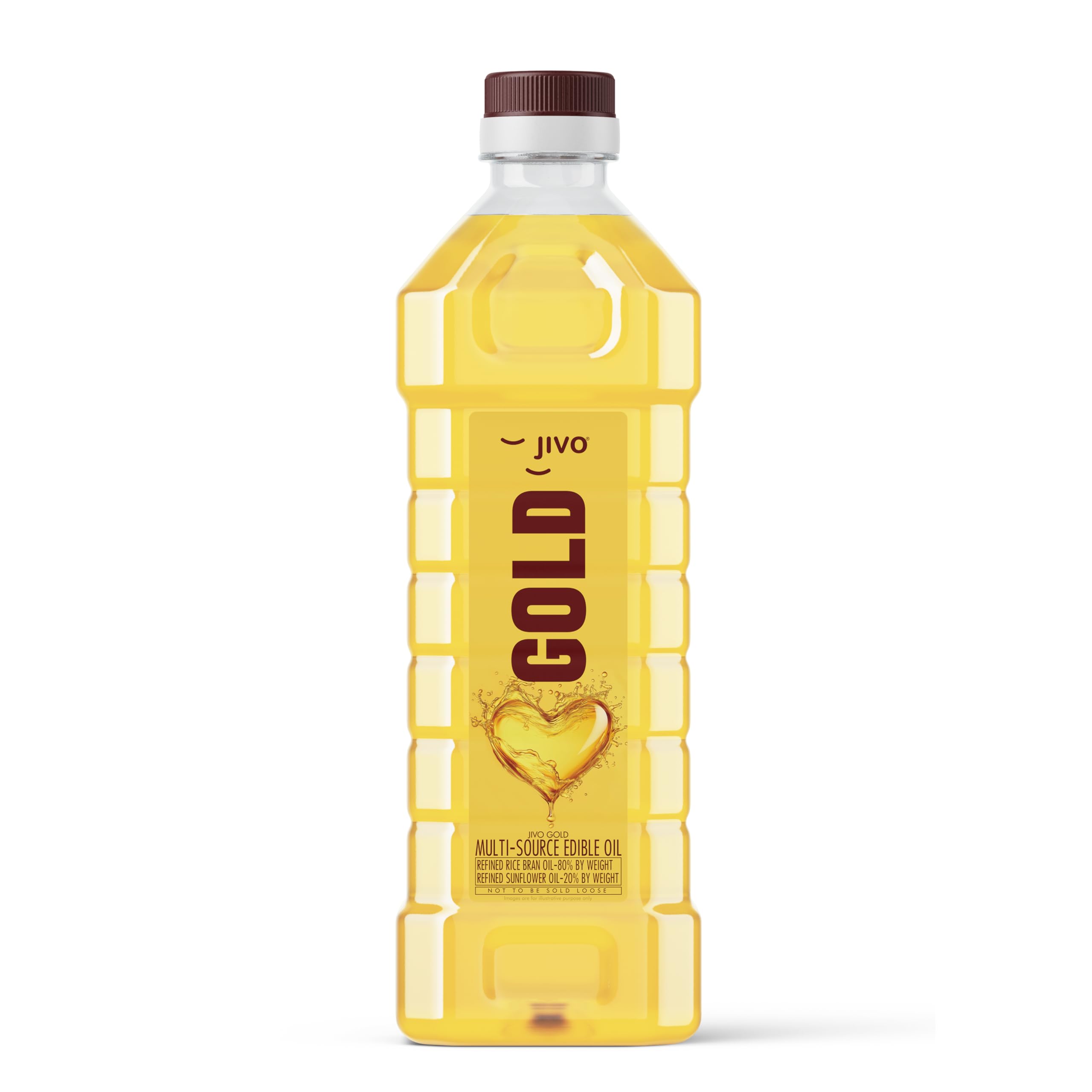 Jivo Gold Premium Refined Oil Perfect Blend of Rice Bran & Sunflower Oil | Heart-Healthy Cooking Oil | Rich in Antioxidants & Vitamins | Pro Healthy Lifestyle | 1 Litre Pack
