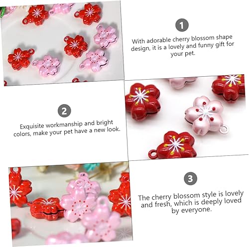 Miniatura 7 de POPETPOP Collares para cachorros, 5 piezas, aretes blancos de campana, mini collar de cachorro, collar de perro, dijes de joyería, pendientes,