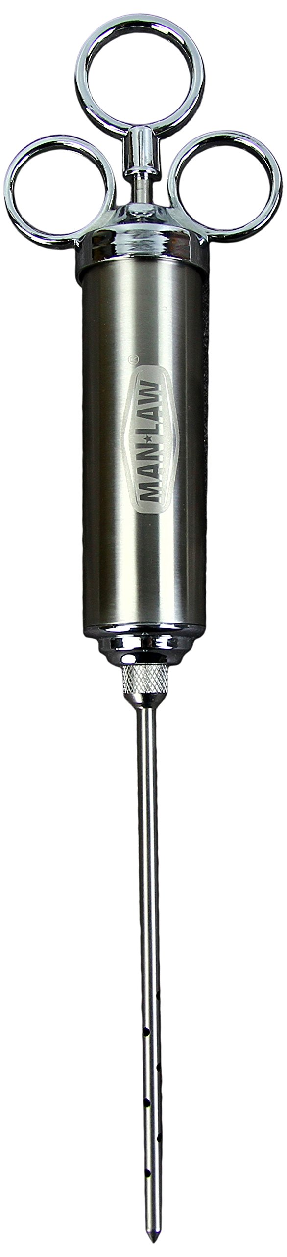 Man Law BBQ Products MAN-INJ Basting / Seasoning Series 2.0 Ounce Marinade Injector, One Size, Stainless Steel