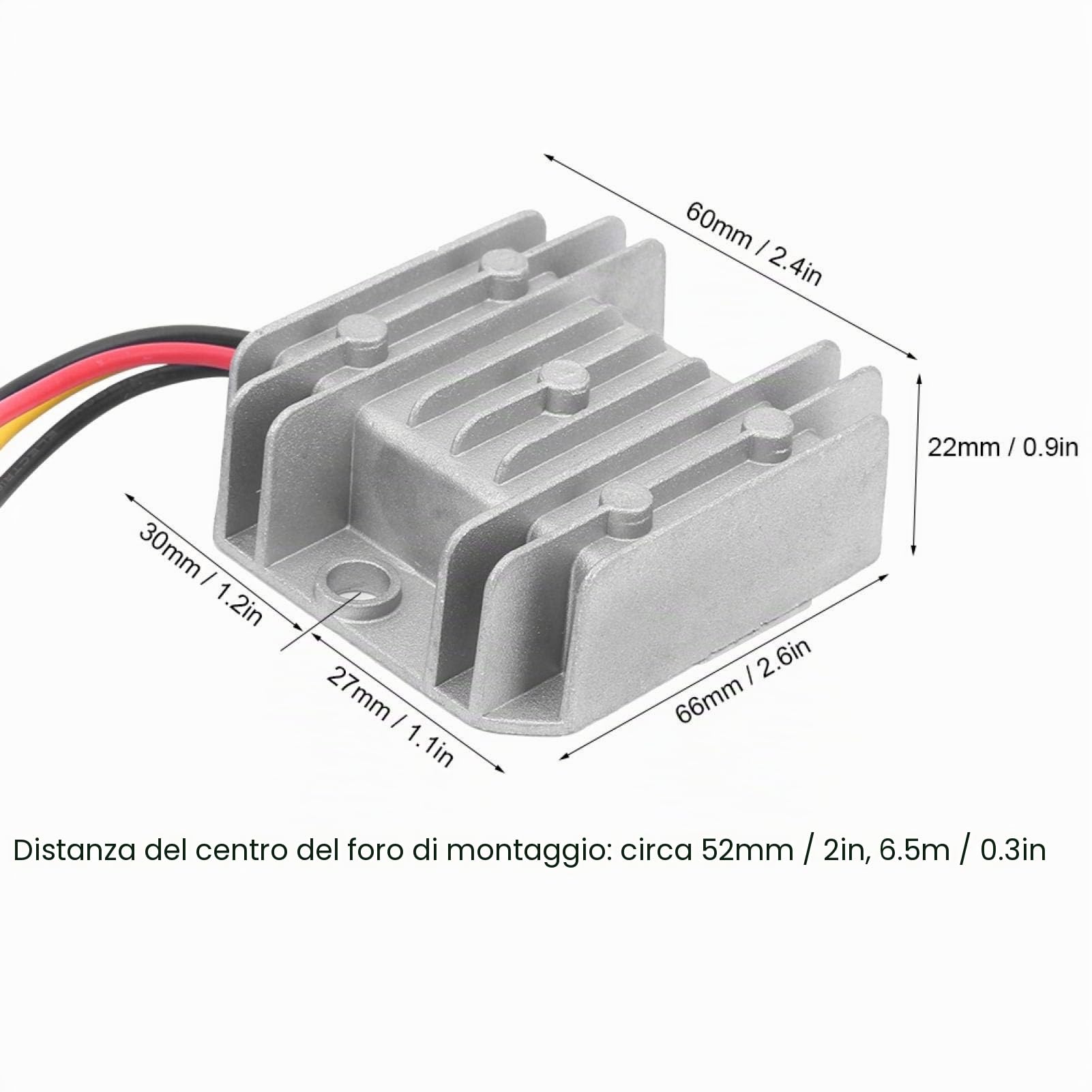 Convertitore elevatore di tensione DC 12 V a 48 V convertitore di tensione DC trasformatore PWM a prova di umidità per auto