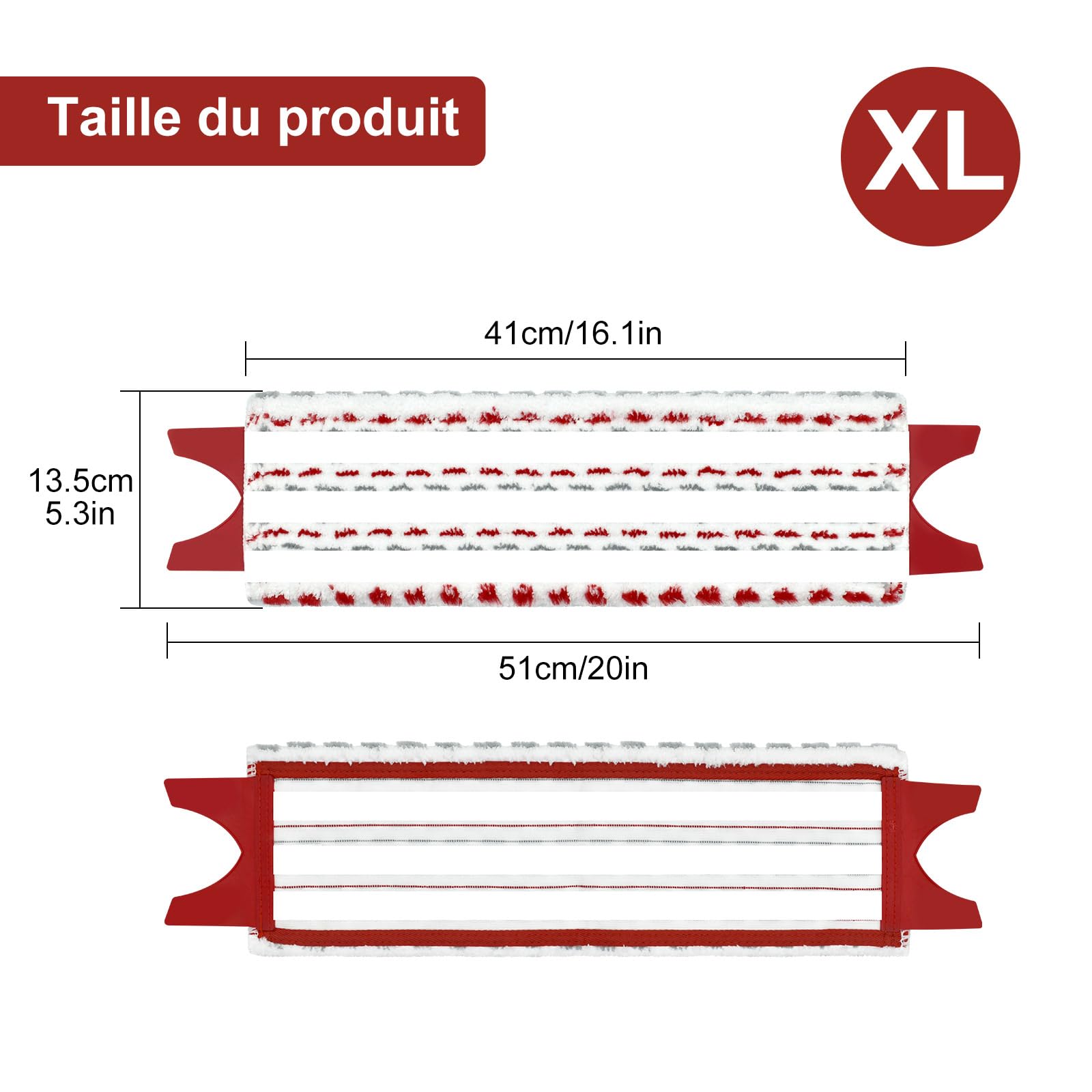 DLAIMI 3 Pièces pour Vileda UltraMax XL Balai Serpillière Recharge Kit, Housse de Coussin de vadrouille Ultra Large en Microfibre pour Tous Les sols durs pour Machine à Laver