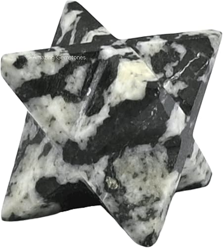 Miniatura 360 de Amazing Gemstone Larvikite Merkaba Crystal – Estrella de Merkaba metafísica de 1 pulgada para meditación – Cristal tetraedro energético y piedras