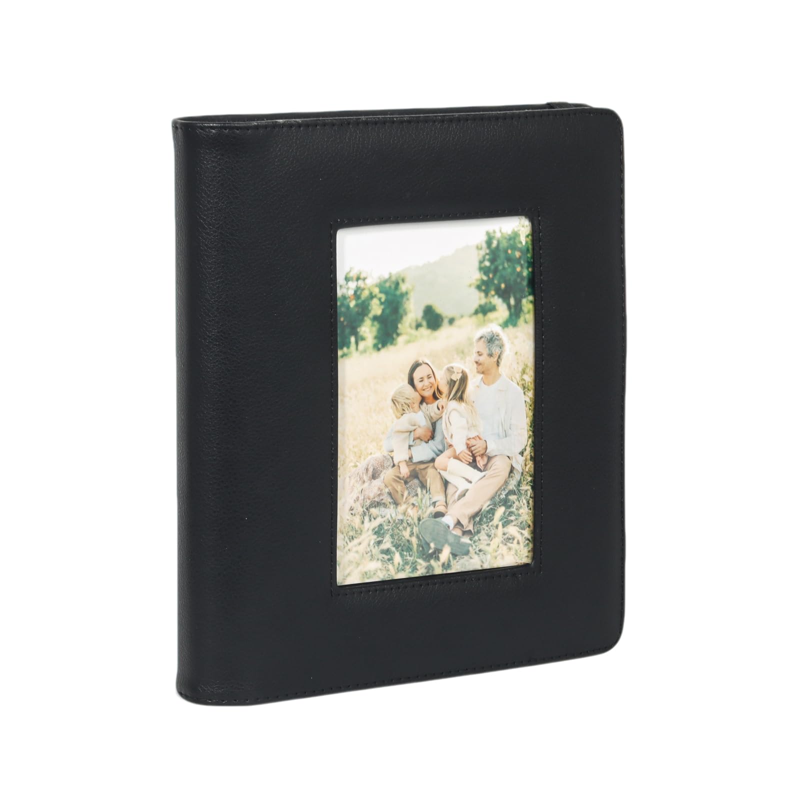 Album photo pour photos de 10 x 15 cm avec 160 pochettes pour photos de famille, mariage, anniversaire, vacances, Noël, Nouvel An (noir)