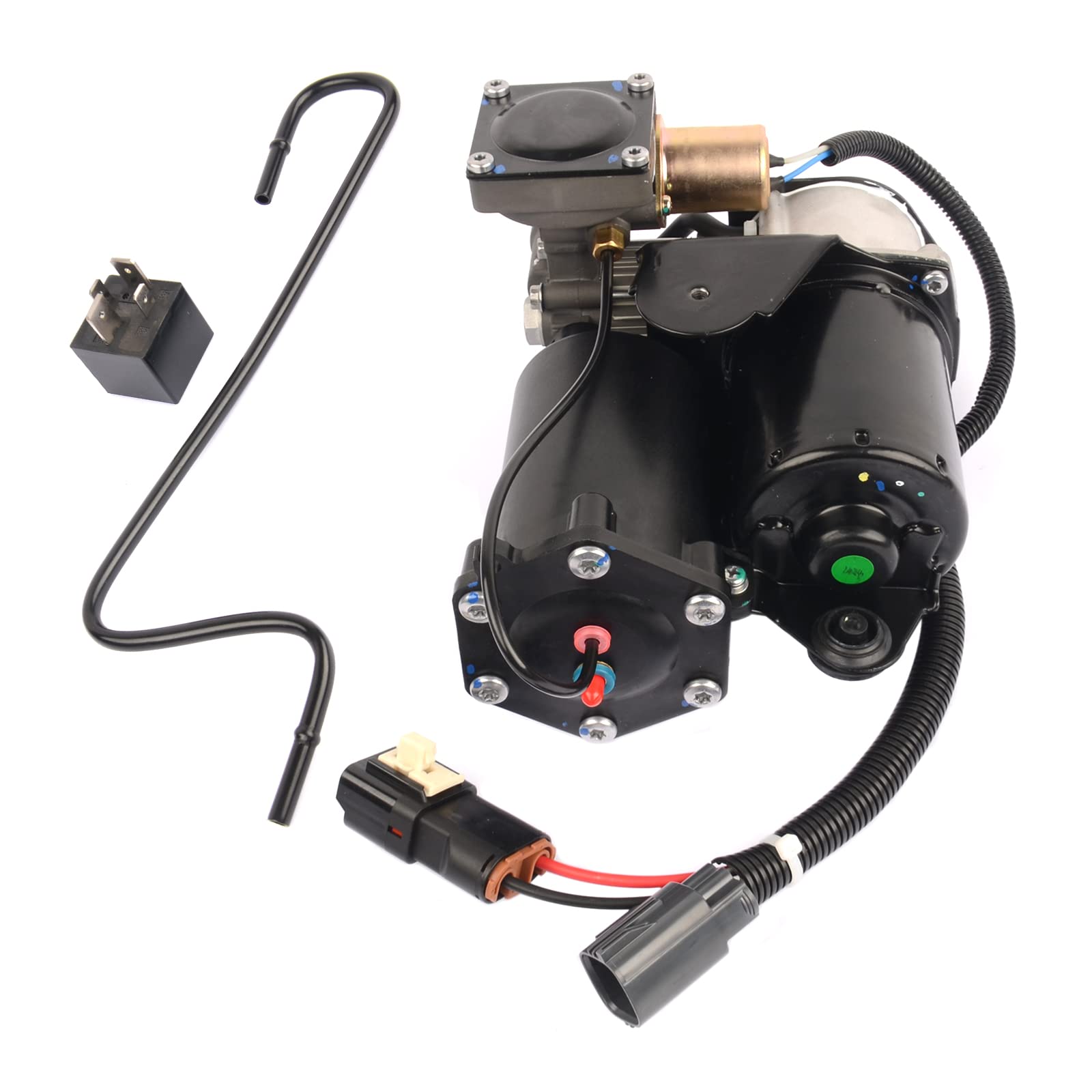 Bisenya Hitachi System Pompe de compresseur à suspension pneumatique et relais compatible avec Dis-covery 3 2004-2009 LR023964 LR015303 LR044360