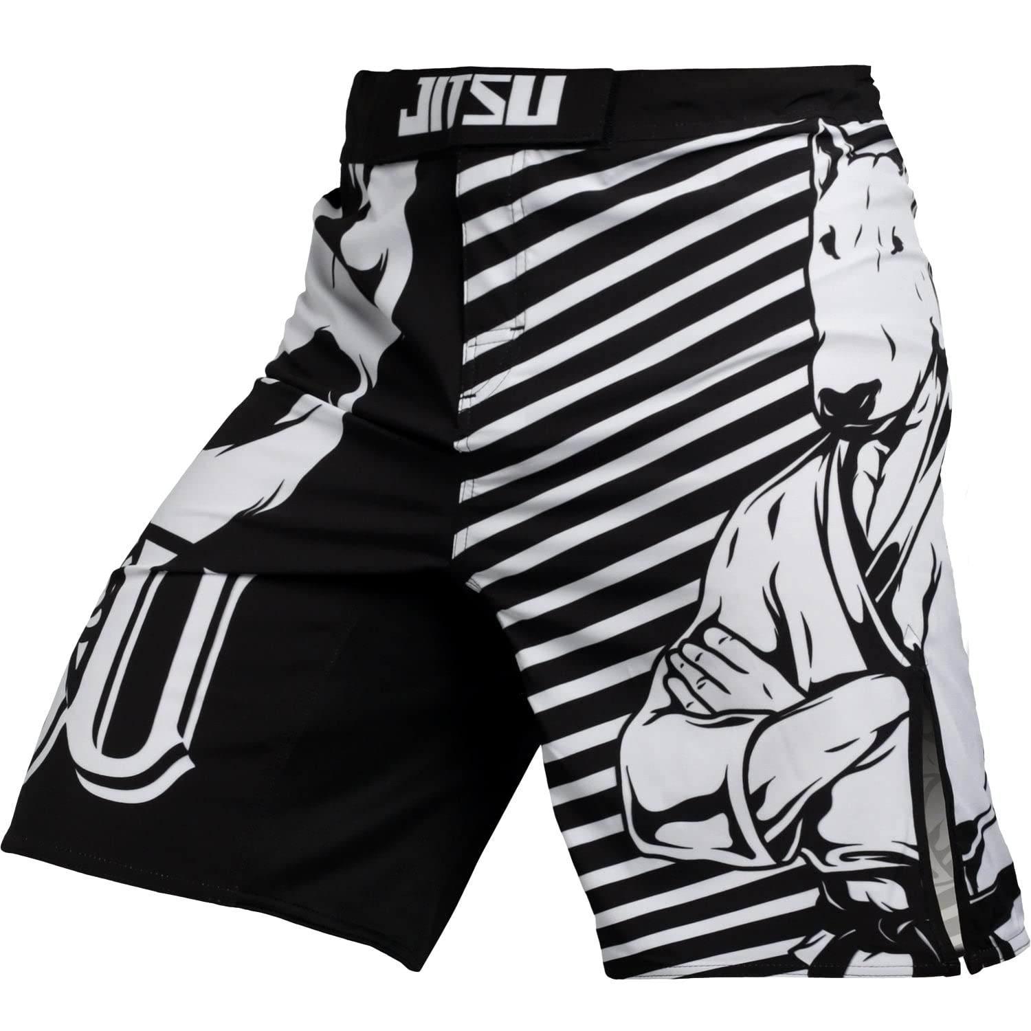 Hardcore Training Fight Shorts Uomo Pantaloncini da Combattimento Arti Marziali MMA BJJ Boxe Muay Thai Grappling Fitness No Gi
