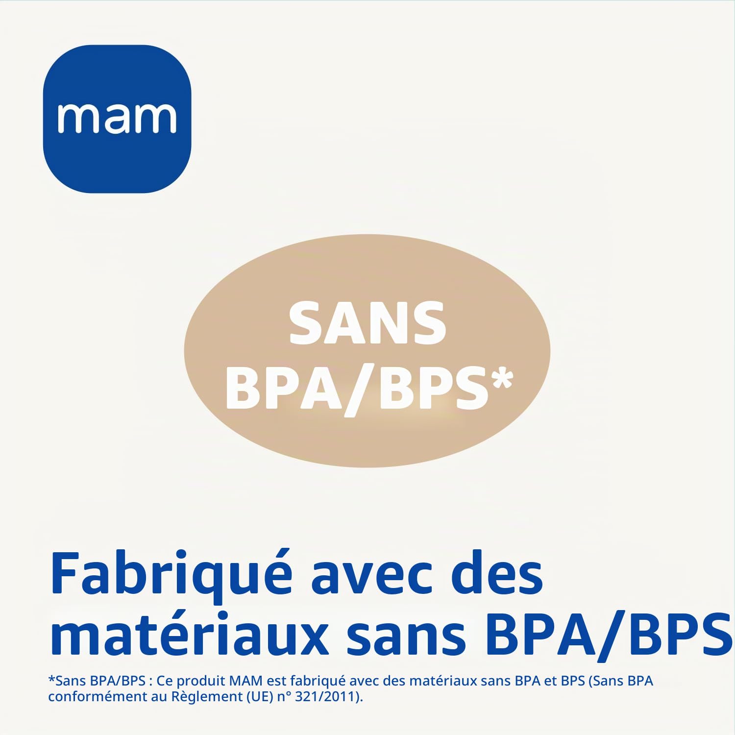 MAM Biberon en verre, 2-4 mois, 260 ml, avec tétine 2 de débit moyen en silicone, facile à nettoyer, Feel Good, bleu, lot de 1