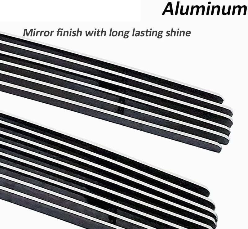 Miniatura 2 de Inserto de rejilla cromada para Chevy Silverado 1500 2007-2013 Front Billet Grill Inserts Cover Guard Replament 2pcs Aluminio 08 09 10 11 12