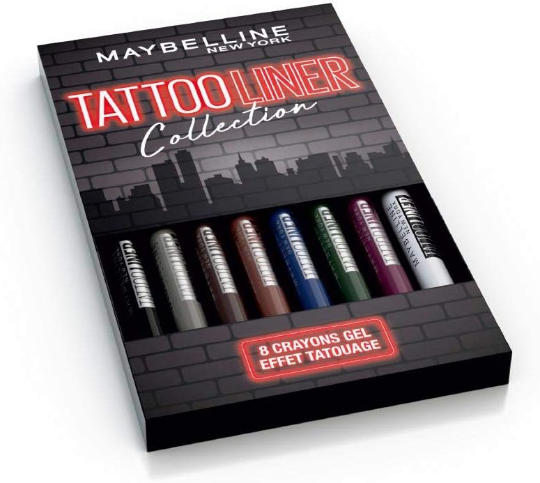 Maybelline NewYork Coffret de 8 Crayons Gel Effet Tatouage Tattoo