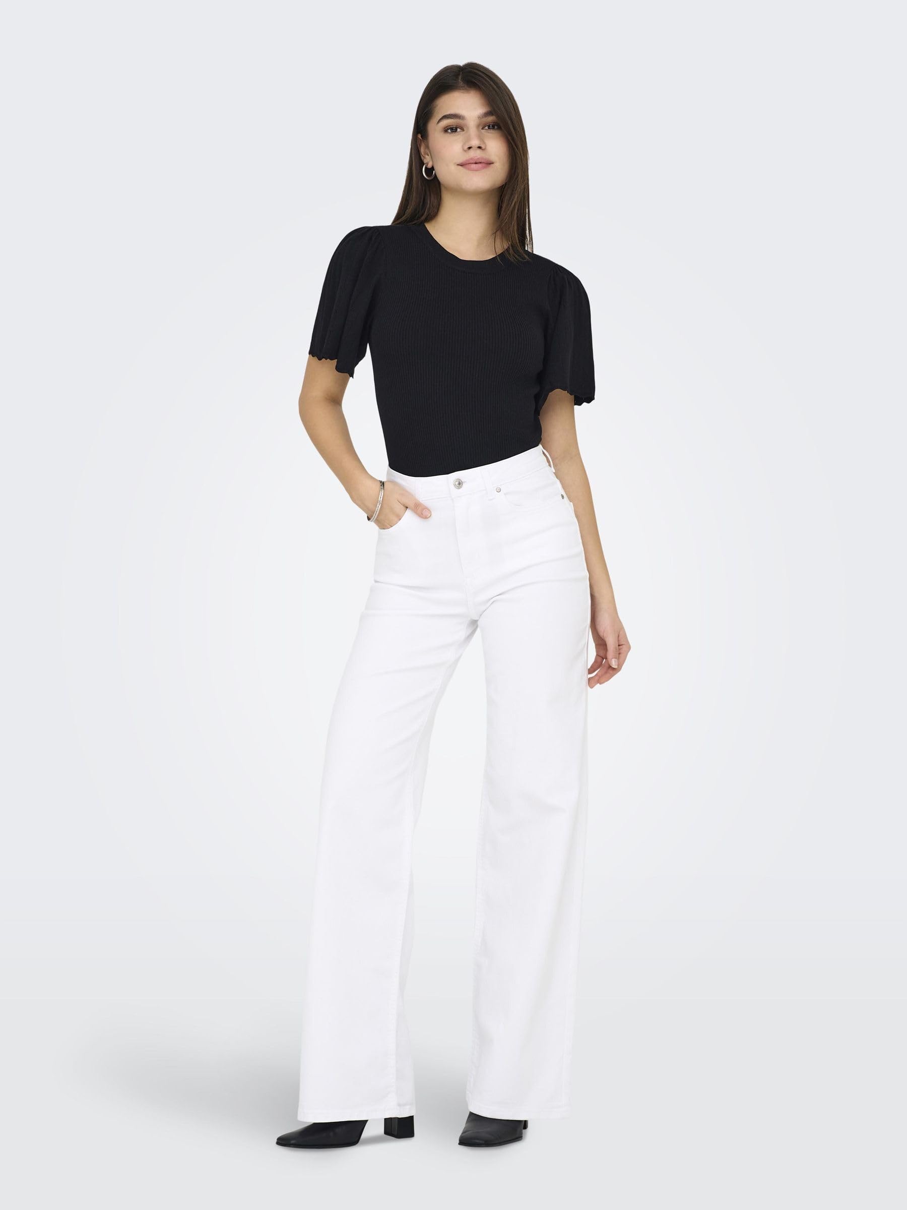 ONLY Onlmadison Blush HW Wide Dnm CRO Noos para Mujer