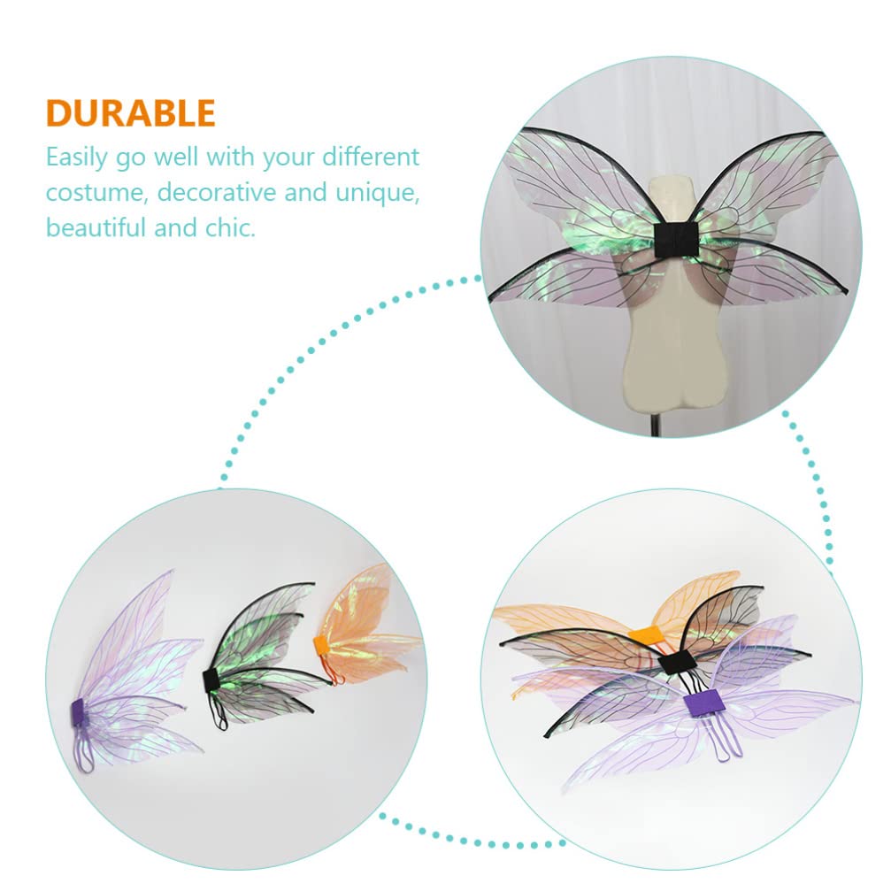 Alipis Ailes De Cigale pour Déguisement Cosplay Fête Carnaval Accessoires De Costume Femme Filles 30"X14" Ailes De Fée Légères Et Faciles À Porter