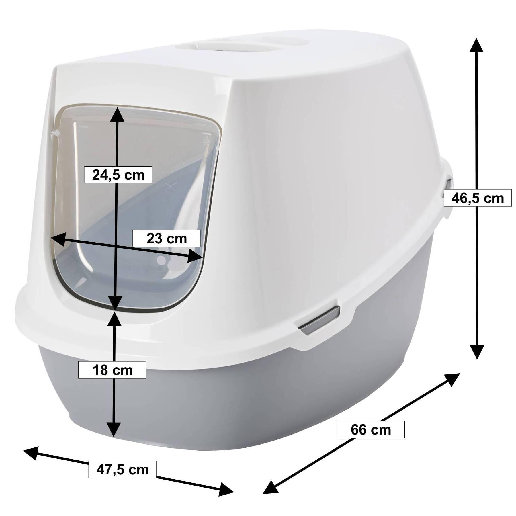 PETGARD Bandeja de Arena XXL para Gatos Robin Jumbo, Color Blanco y Gris, Especial para Razas Grandes de Gatos