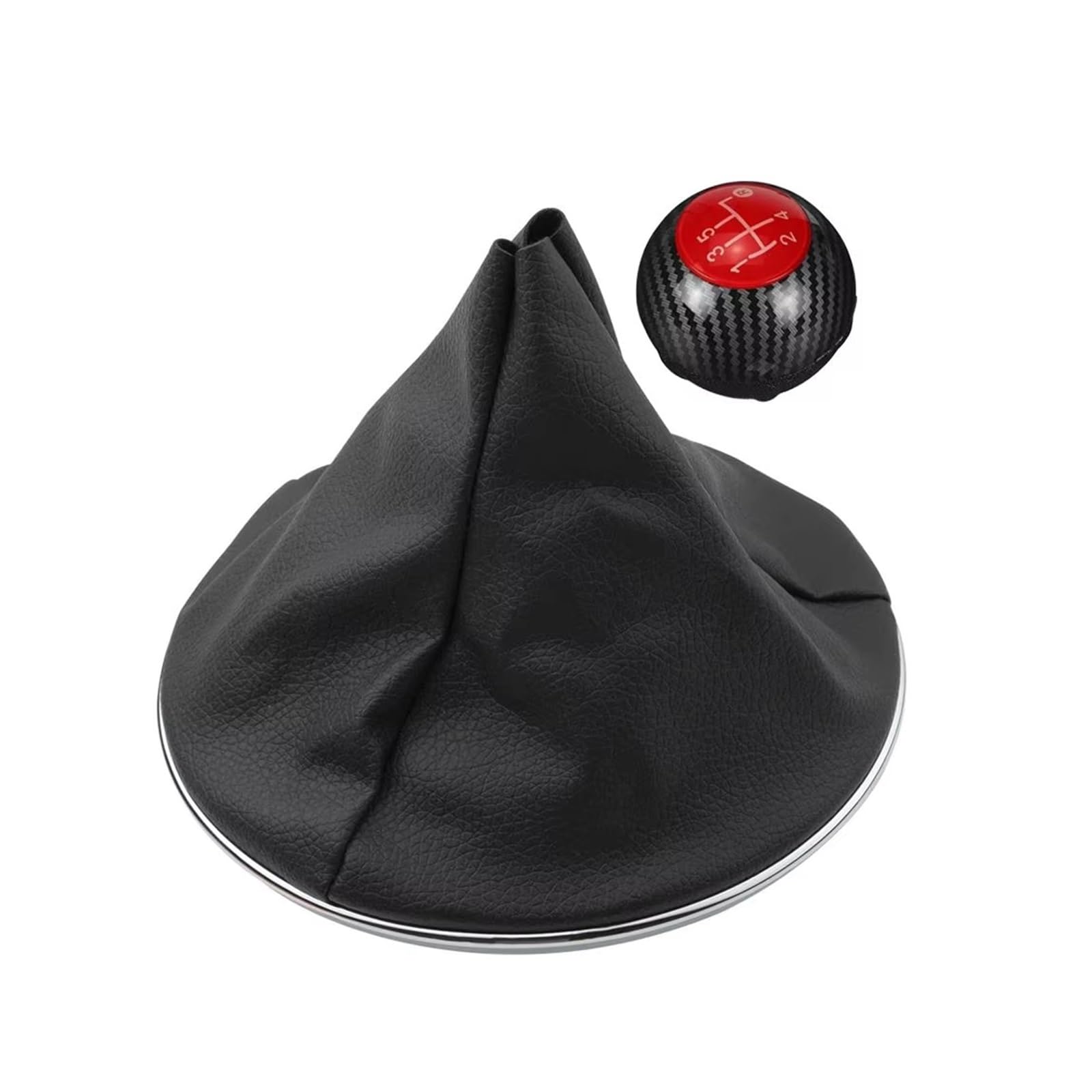 Shift Gear Knob Cover For Fiat 500 2012-2018 55344048 55344016 50295325 50295075 5 Speed Gear Shift Shifter Knob Head Ball Stick Cover Boot Gaiter
