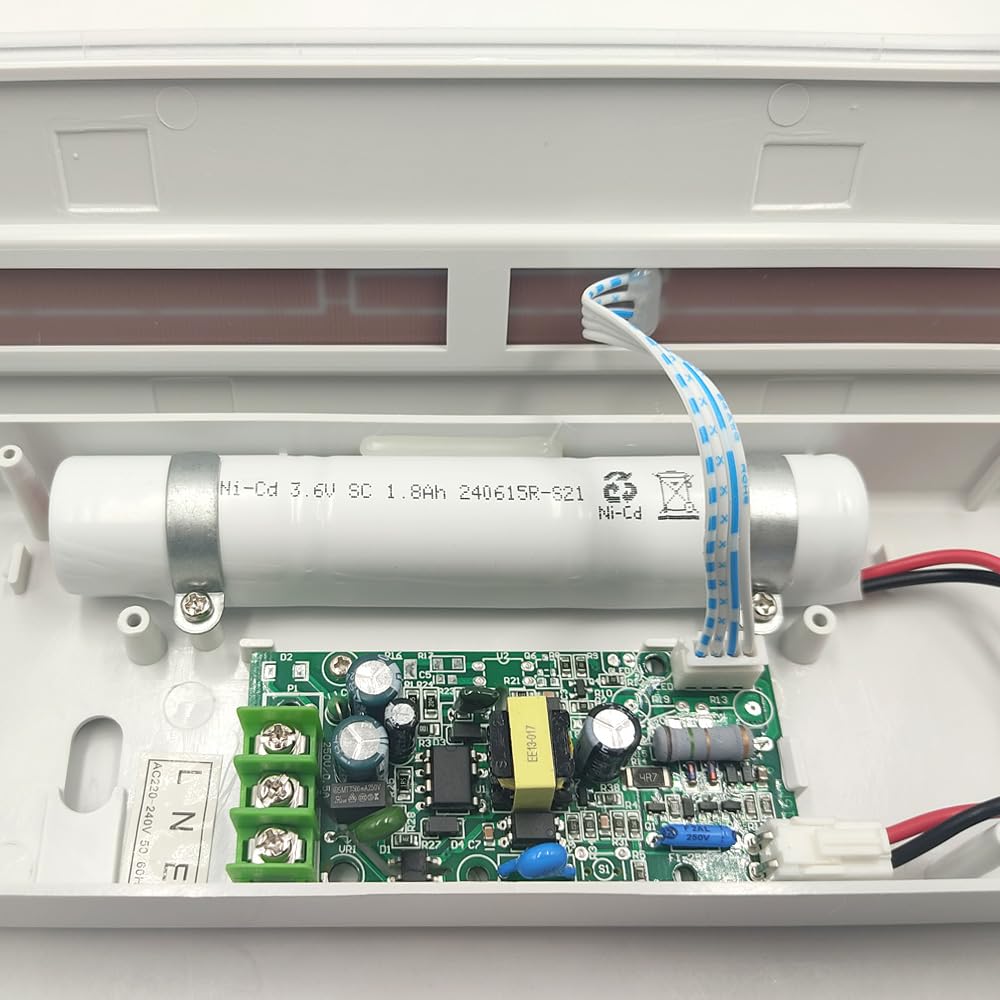 FactorLED Luz de Emergencia Pared LED, 4W (40W), Incluye Kit de Techo, superficie o Empotrable, función AutoTest, 3 horas de autonomía, IP20, Batería 3.6V 1800mA, Luz fría 6500K (91781, 1)