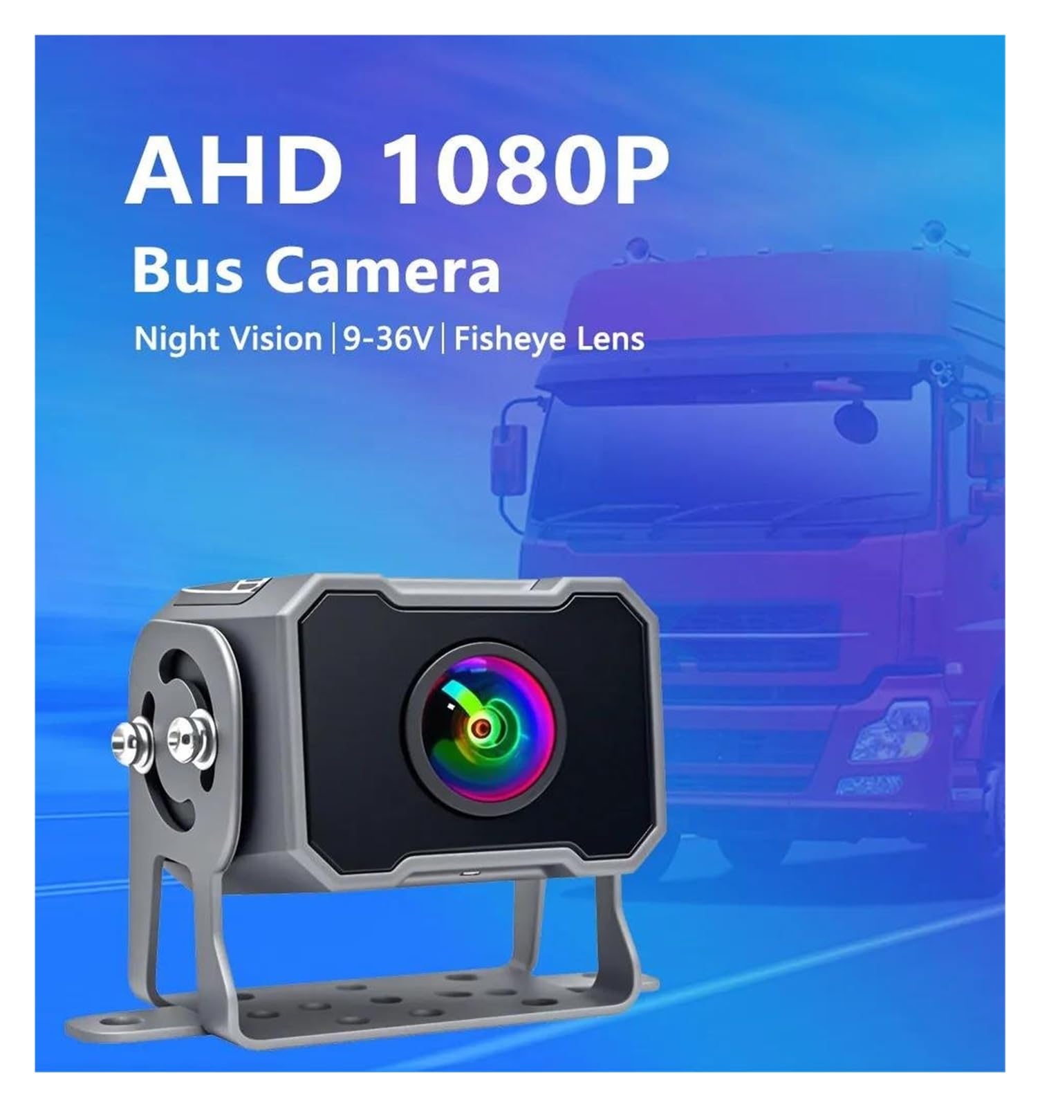 Kamera cofania AHD i CVBS 1080P, wodoodporna kamera cofania 9-24 V, widok z tyłu/przodu/z boku, noktowizor, zestaw kamer cofania (4 piny) (AV)