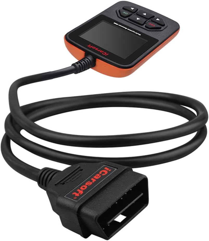 iCarsoft i906 connected via OBD II cable