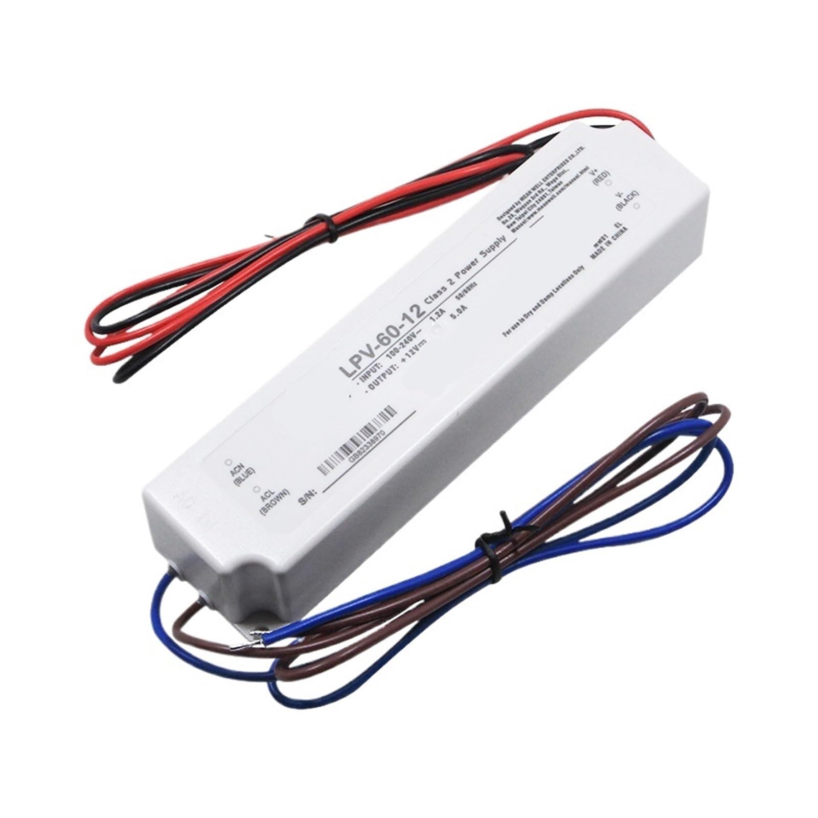 RBYRLDSTY IP67 20/35/60/100/150W Driver AC-DC 5/12/24/48V Waterproof Switching Power Supply(5V-LPV-60W)