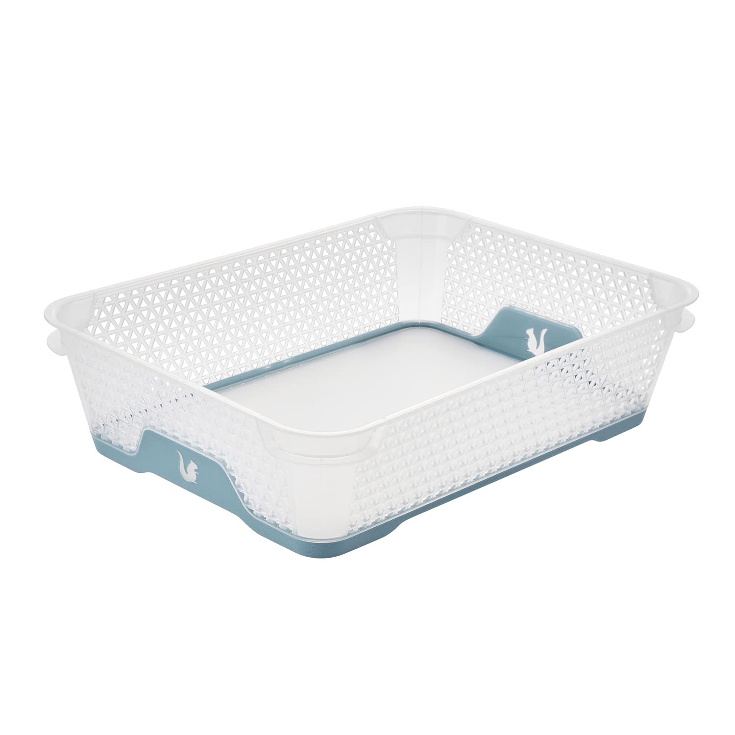 keeeper Stackable Storage Basket, Anti-Slip, DIN A5, 26.5 x 20 x 7 cm, Jonas, Nordic Blue