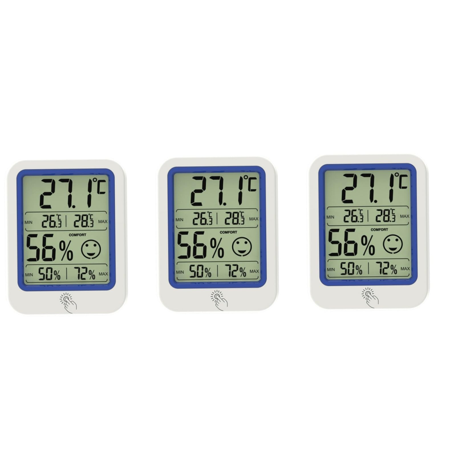 ibasenice 3 Pezzi Igrometro a Temperatura Termometri Digitali Termometro Igrometro Digitale Igroscopio Da Esterno Igroscopio Digitale Misuratore Di Temperatura Plastica