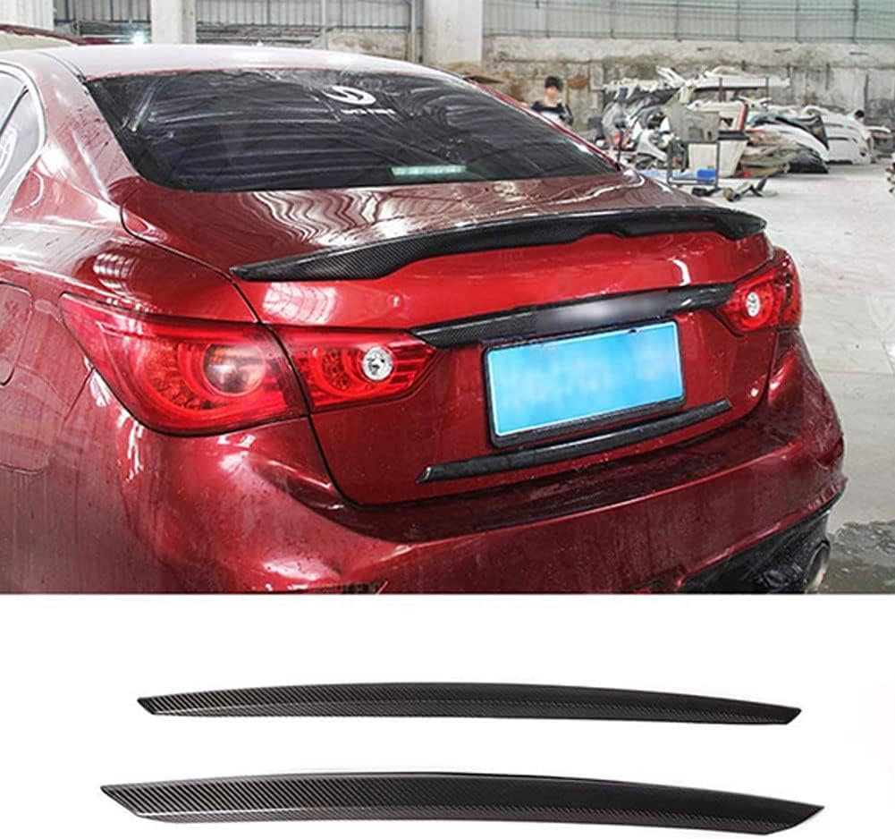 Carbon Fiber Trunk Lid Trim Cover Fits for Infiniti Q50 Base & Sport Sedan 2014-2017 Custom Parts Trunk Spoiler Body Kits Factory Outlet