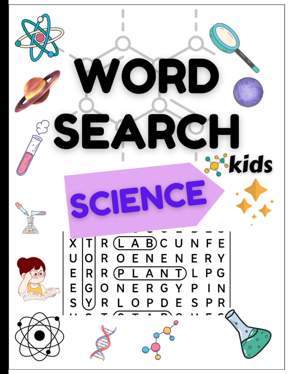 Junior Scientists Word Search: Educational Word Puzzles Covering Space, Earth, Physics & More