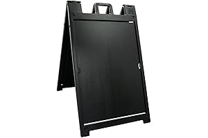 Black Plasticade Signicade Deluxe A-Frame Sidewalk Sign with Double-Sided Display