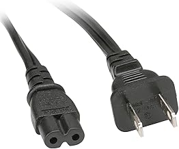AC Power Cord Playstation 3 'Slim Edition' 2-Prong 2 Port 8 Type End 5in Playstation 4 PS4 Playstation 3 PS3 Playstation 2 PS2 Playstation 1 PS1 Play Station LIONX
