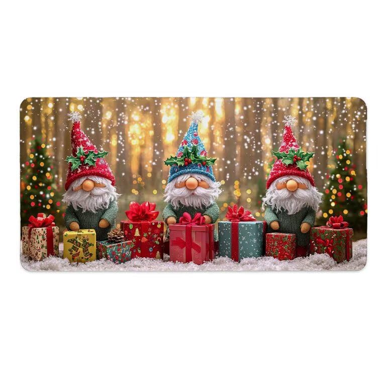 Tappetino Mouse Gaming XXL 1600 x 800 mm Tappetino Antiscivolo Sottomano Da Scrivania Per Mouse e Tastiera, Con Base In Gomma Antiscivolo, Lavabile, Mouse Pad Il nano di Natale, Regalo per Uomo L-873