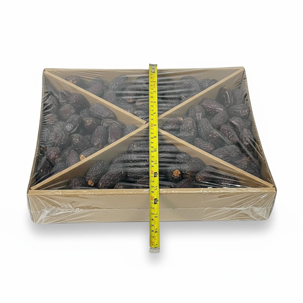 5 kg di datteri Medjool Medjoul Datteri Scatola Deglet Nour | Vegan | sapore aromatico fruttato e dolce (large)