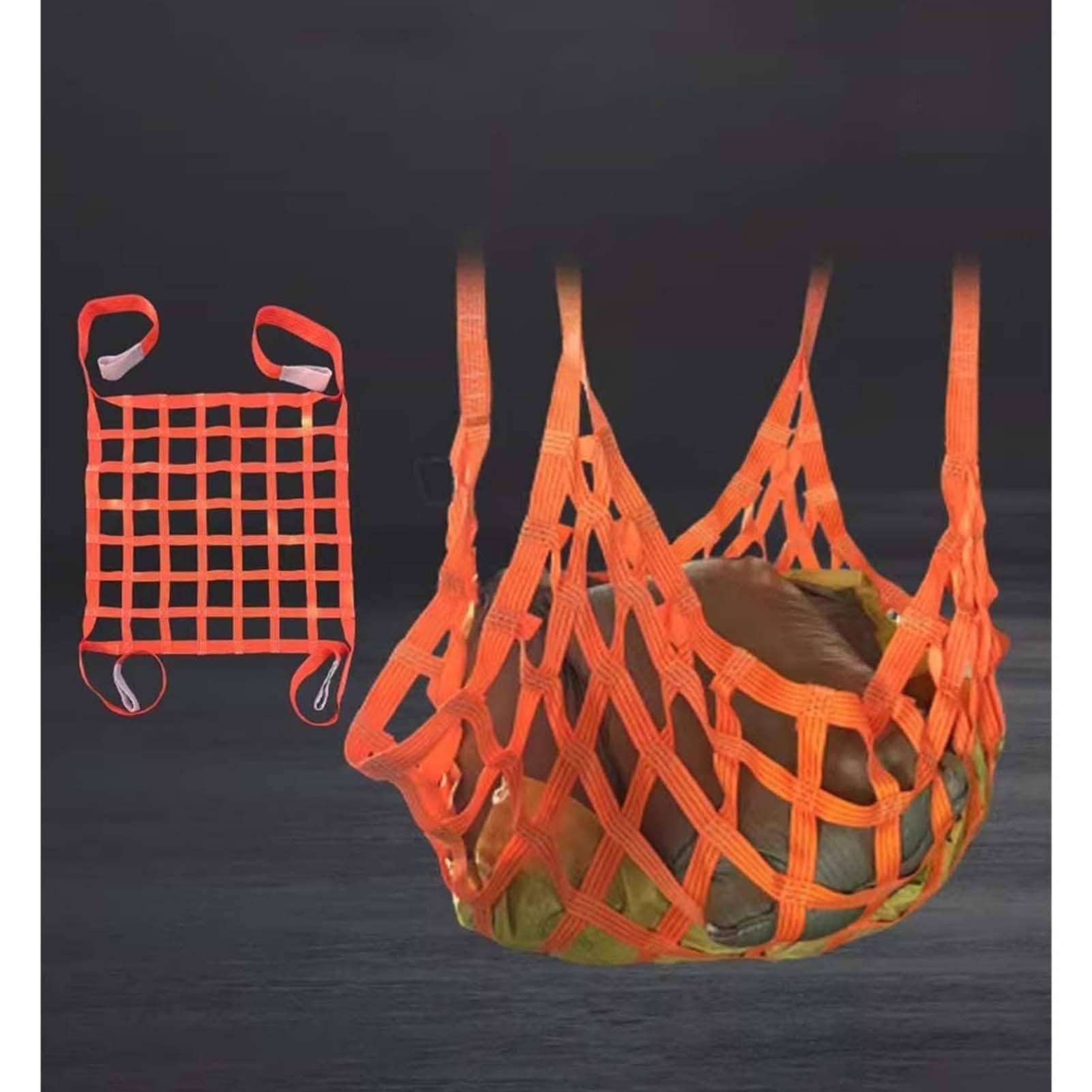 WQPMNYG Hoisting Lifting Nets,Heavy Duty Cargo Sling Lifting Net, 1.5x1.5M Polyester Hoisting Net for Construction, Industry & Port, 10cm Mesh, 2.5T Load Capacity, Durable and Reliable Car