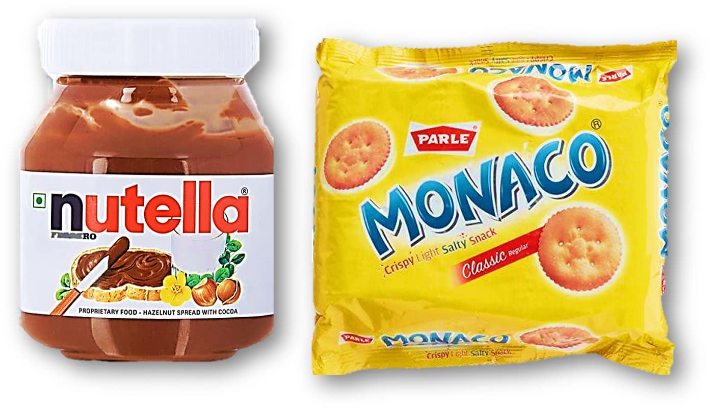 Nutella Chocolate Hazelnut Spread, 350 g & Parle Monaco Biscuit, 200g
