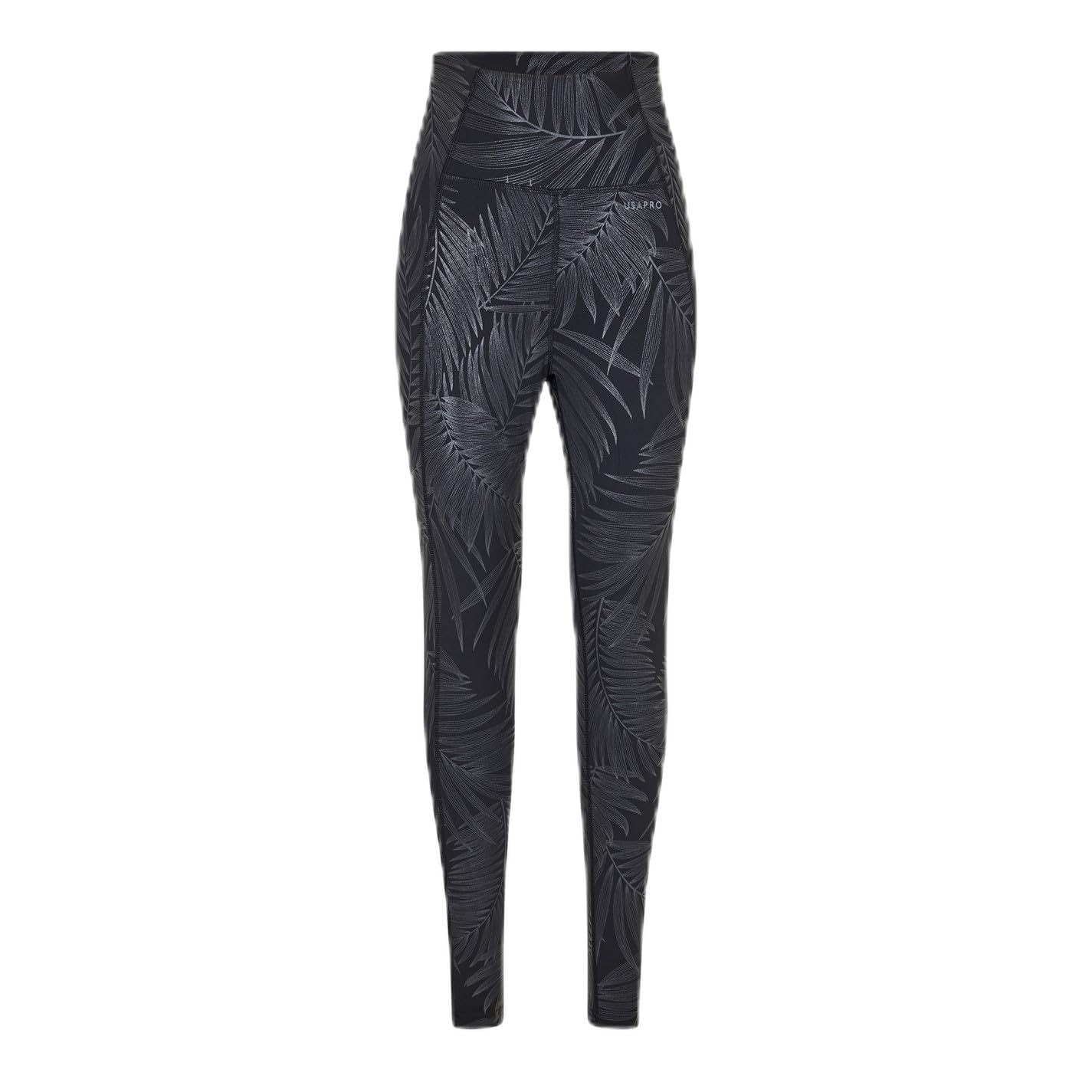 Usa Pro Women's Usapro Core High Rise Leggings - Black Gloss - 16 (44)