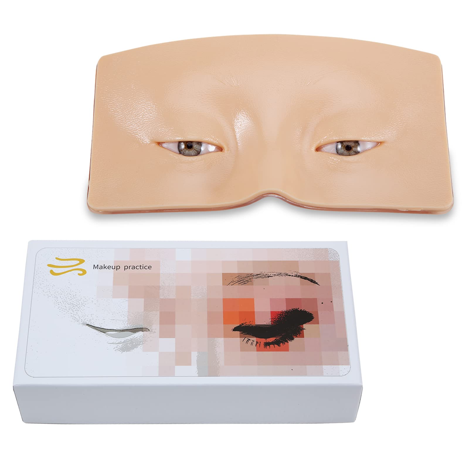LOIYLLEN Face Makeup Practice Board Soft-Touch Modified Plastic Mannequin Head for Makeup Eyeshadow Lash Eyelash Extensions