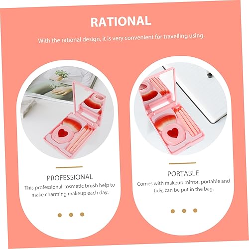 Miniatura 8 de NOLITOY Juego de brochas de maquillaje de 7 cajas de maquillaje, contenedor de maquillaje, maquillaje portátil, estuche de maquillaje profesional,