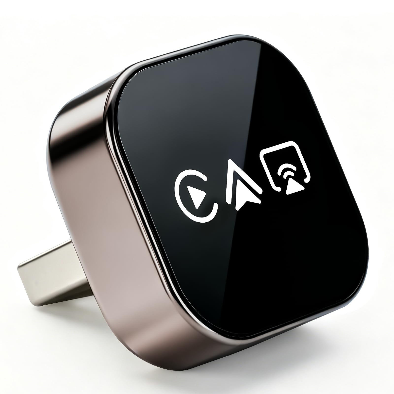 2026 4-in-1 Wireless CarPlay Adapter – Kabelgebunden zu Kabellos für CarPlay & Android Auto, 2.4+5.8GHz Dualband WiFi, mit MirrorLink & AirPlay Spiegelung, kompatibel für iPhone & Android, Schwarzweiß
