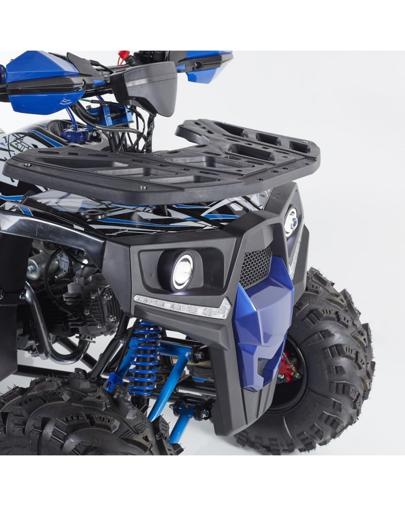 T-MOTO - Maxi Quad Hunter PRO 125cc - Mezzo per Ragazzi e Adulti, Quad a Benzina 4 Tempi uso Off Road, Automatico (Blu)