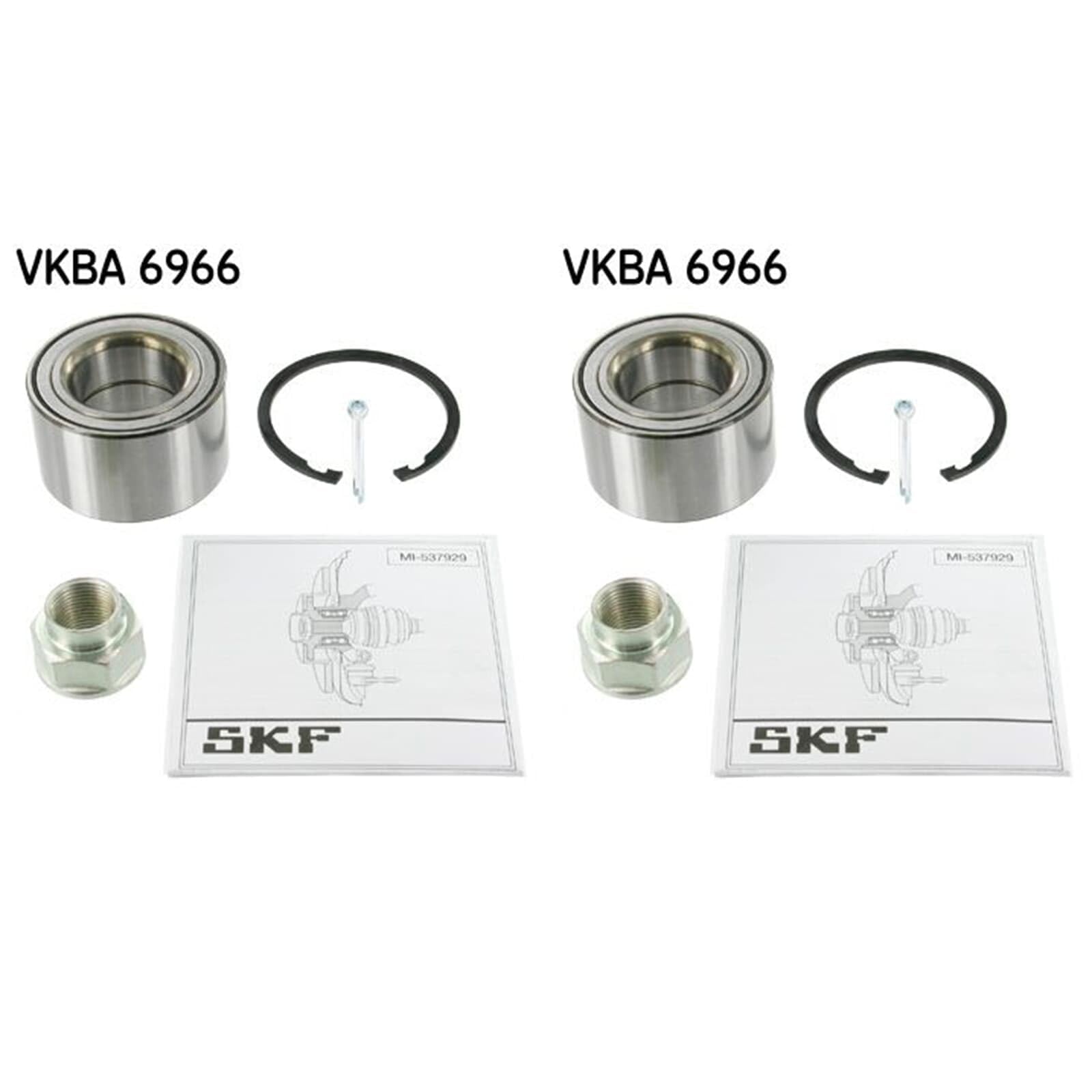 2X SKF Radlager-Satz vorne hinten | 2x VKBA 6966 passend für Applause Charade Copen