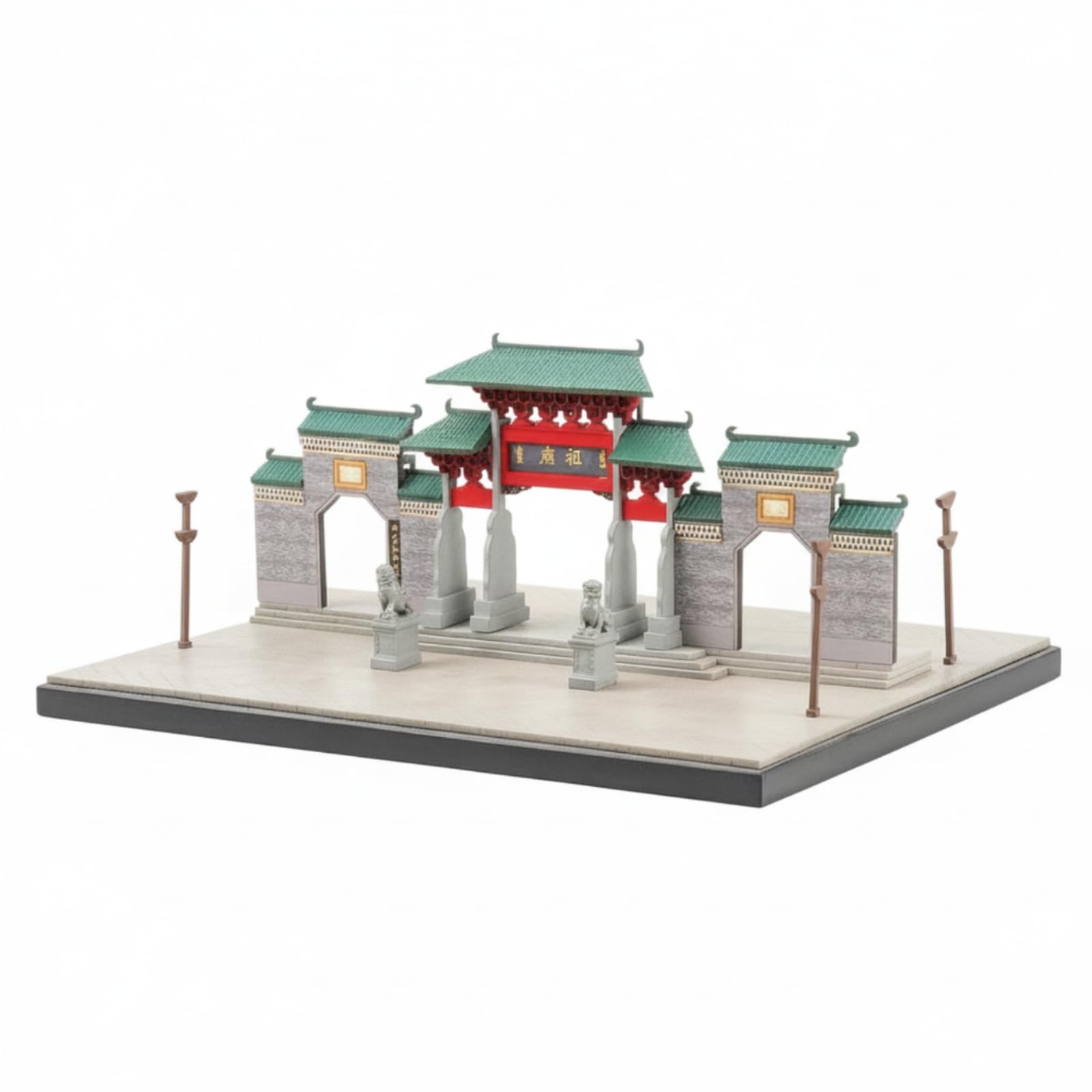Tempio Cinese in Miniatura Veritiero Tempio in Miniatura Facile da Montare Diorama per Collezionisti