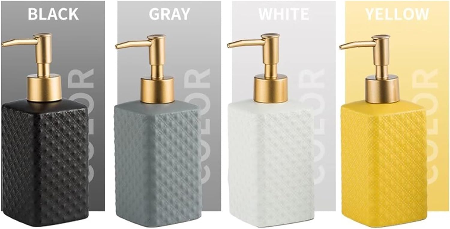 Dispenser di Sapone per I Piatti, Dispenser di Sapone da Cucina da Appoggio, Ceramica Liquida Portatile Ricaricabile con Pompa Antiruggine per Cucina, Bagno, Fattoria (Color : G)