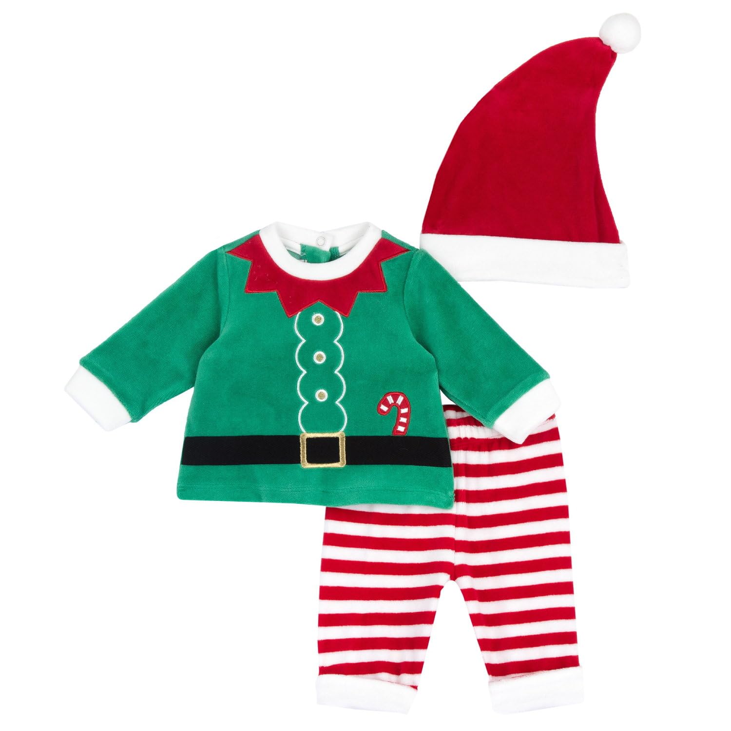Chicco, Completo Neonato/Neonata, Outfit di Natale in Ciniglia, Abbigliamento Neonato/Neonata 0-24 Mesi, Idea Regalo Nascita, Designed in Italy