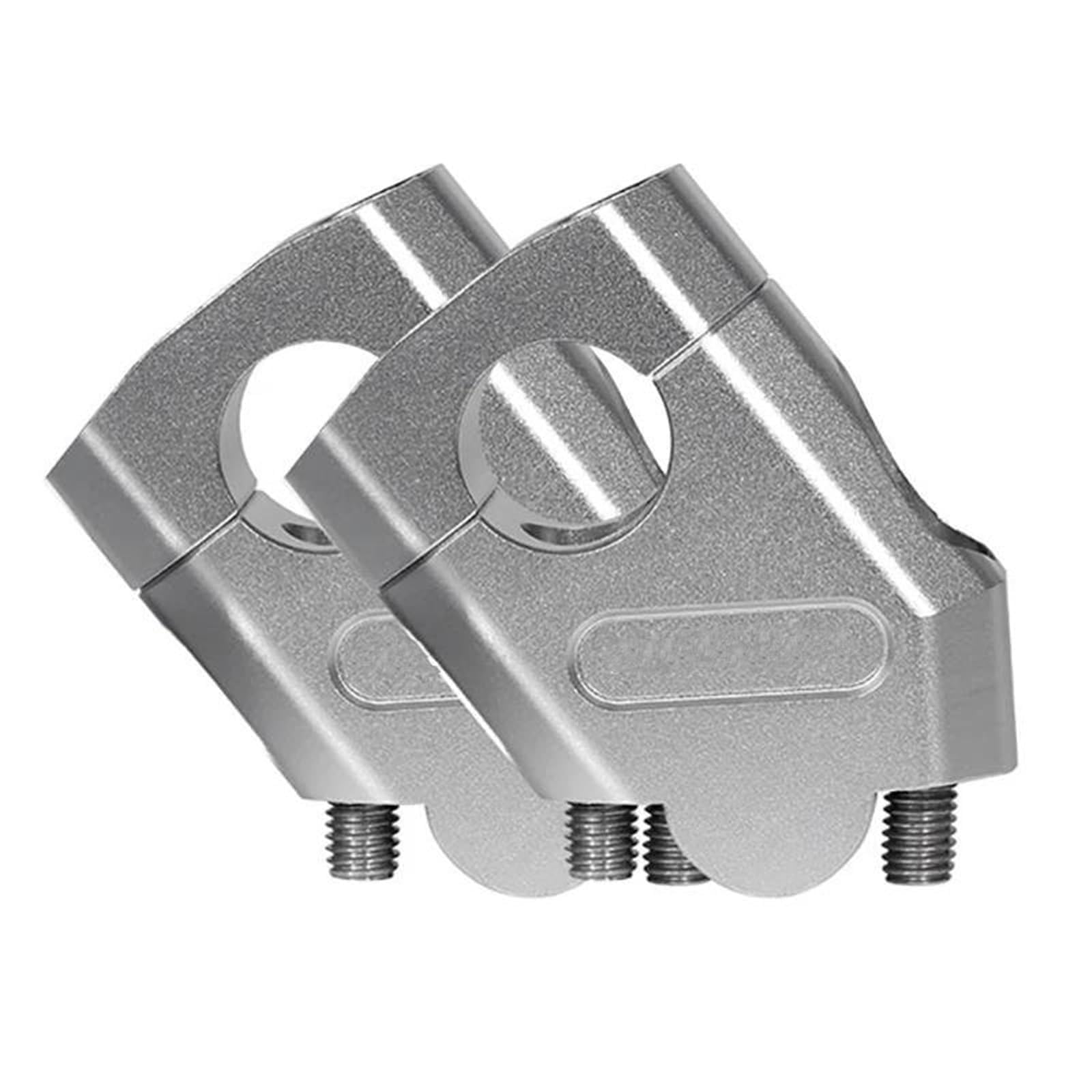 Mano Bar Riser Clip Kit De Elevación De Abrazadera para Elevador De Manillar De Motocicleta para Y&amaha FZ6 S2 para FAZER 600. Clip del Soporte De Elevación. Extensiones Manillar(Plata)