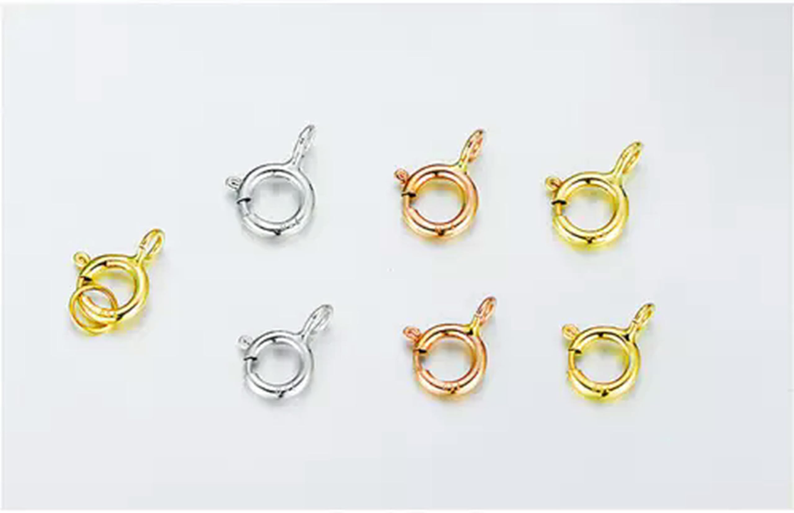 Fermoir à ressort en or jaune 18 carats, 1 pièce, réparation de Bracelets et colliers à faire soi-même
