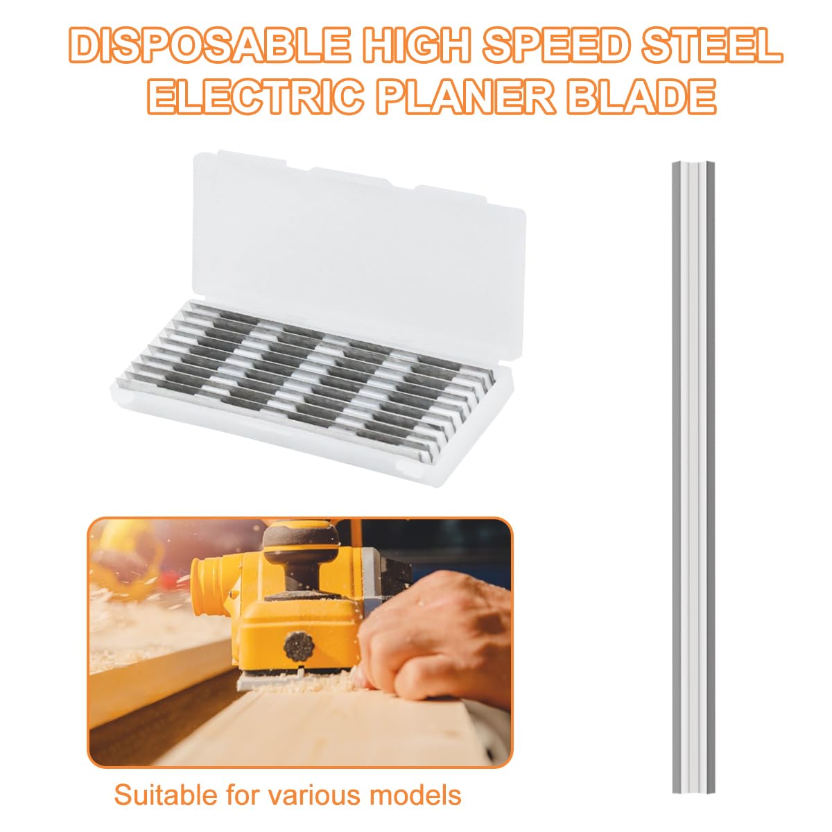 Accessoire Rabot électrique 10 Lames De Raboteuse Réversibles 82mm - Pour Rabots Électriques, Acier Au Manganèse Rabot Placo