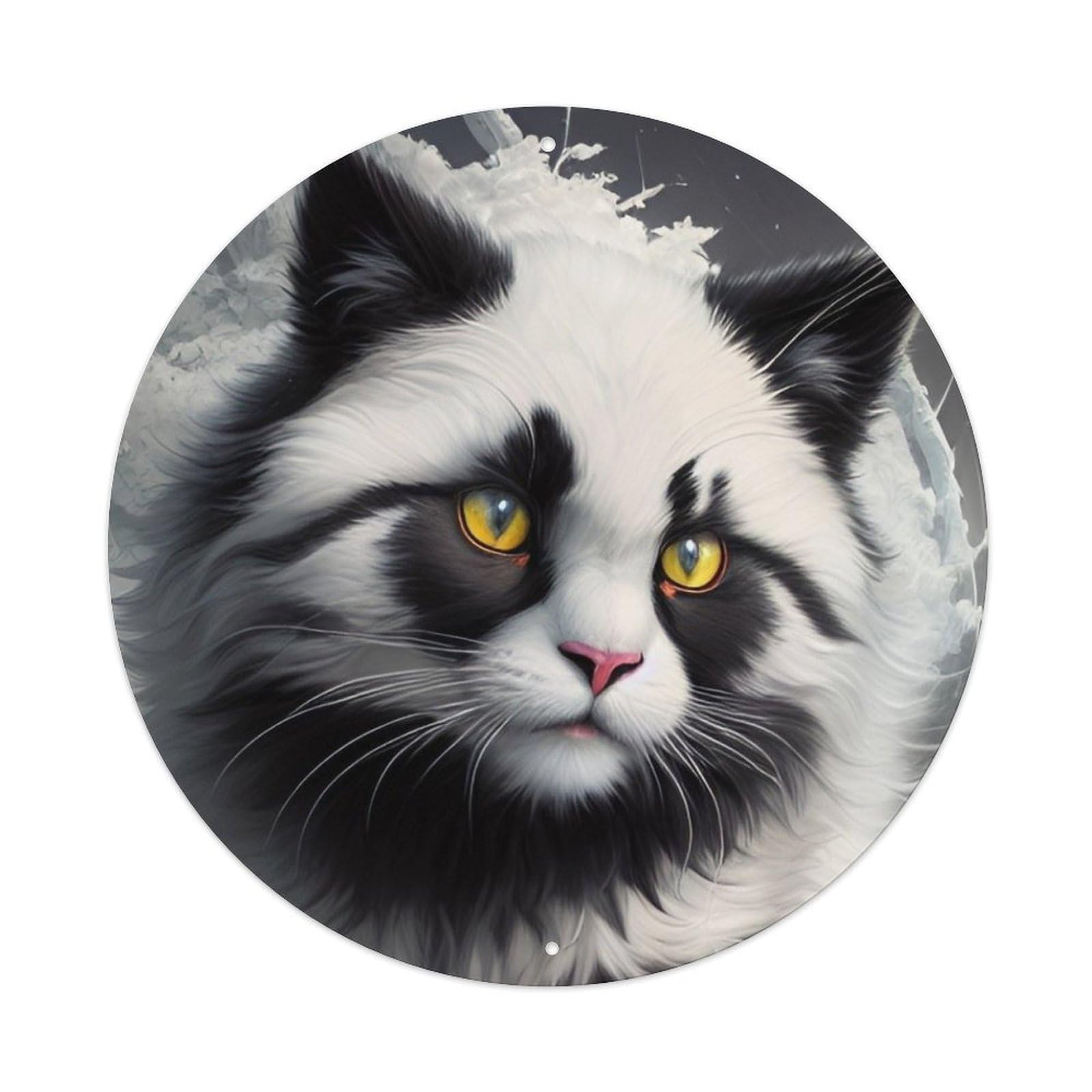 Animals Artwork Siamese Kitten Vintage Metal Tin Sign Plaque Wall Decor for Cafe, Club Bar, Office, Garden Metal Poster 8x8Inch