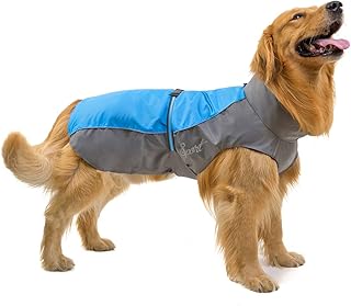 Tangpan Reflective Pet Dog Waterproof Raincoat Large Dog Swim Jacket Clothes (Blue, 7XL)