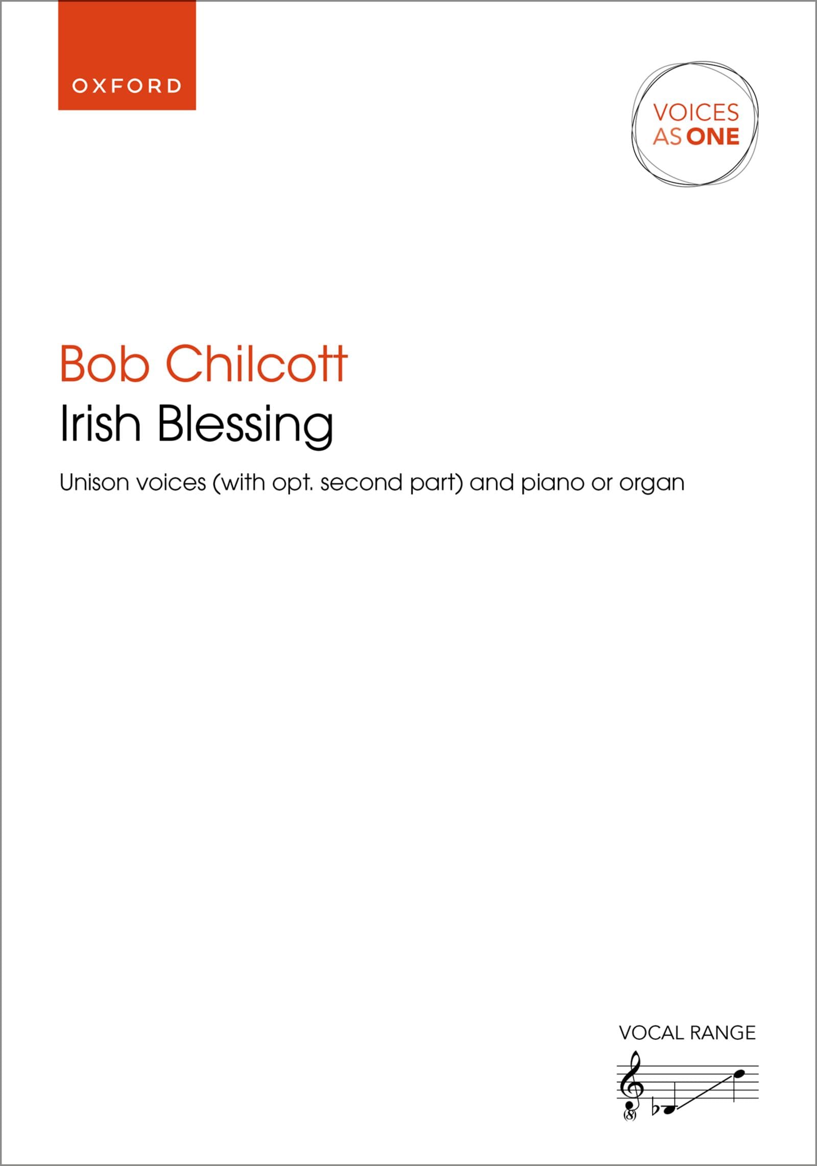 Irish Blessing: Unison vocal score (Voices As One)