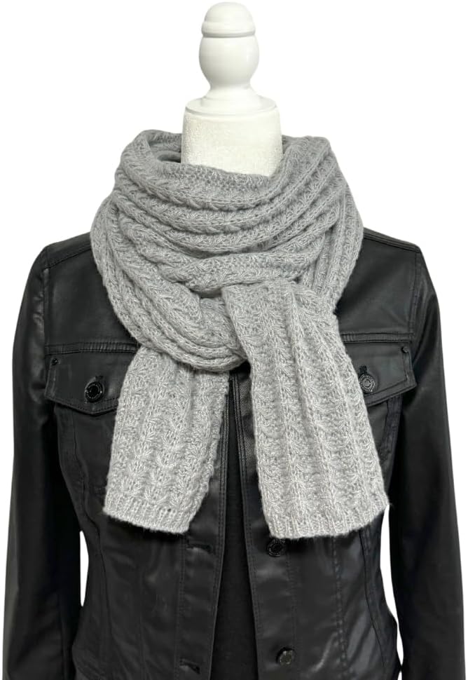 Humble Hilo Basic Knitted Scarf Large Neck for Women or Men Knit Winter