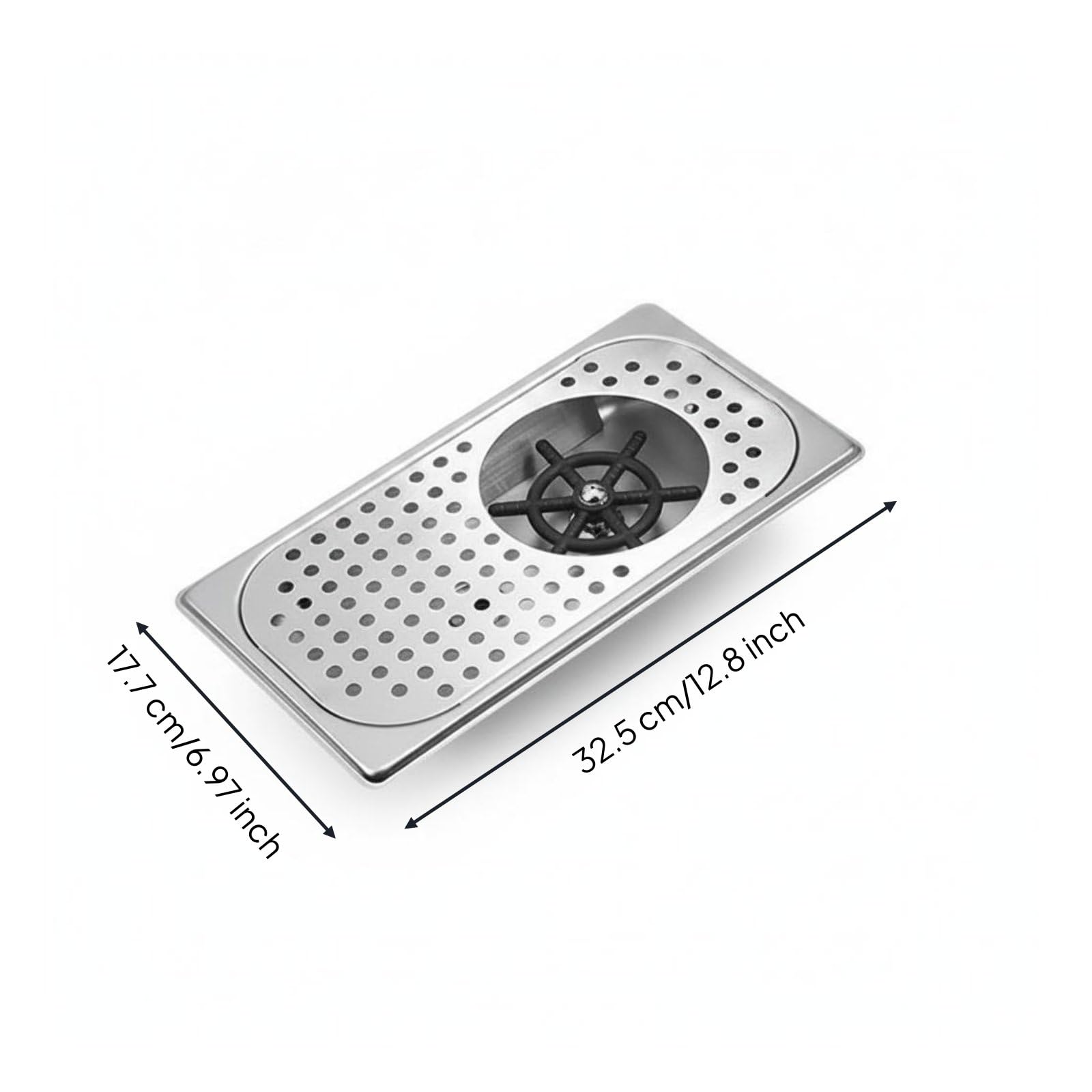 Lavavasos de Presión Instalación Empotrada Lavavasos Empotrado Limpiador de Tazas Acero para Profesionales, Bar, Plateado